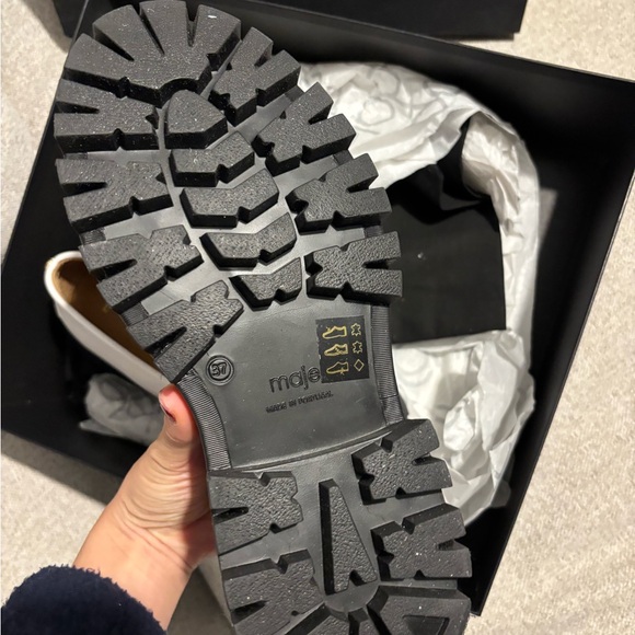 Maje White Leather Loafers for Women - Picture 3 of 4